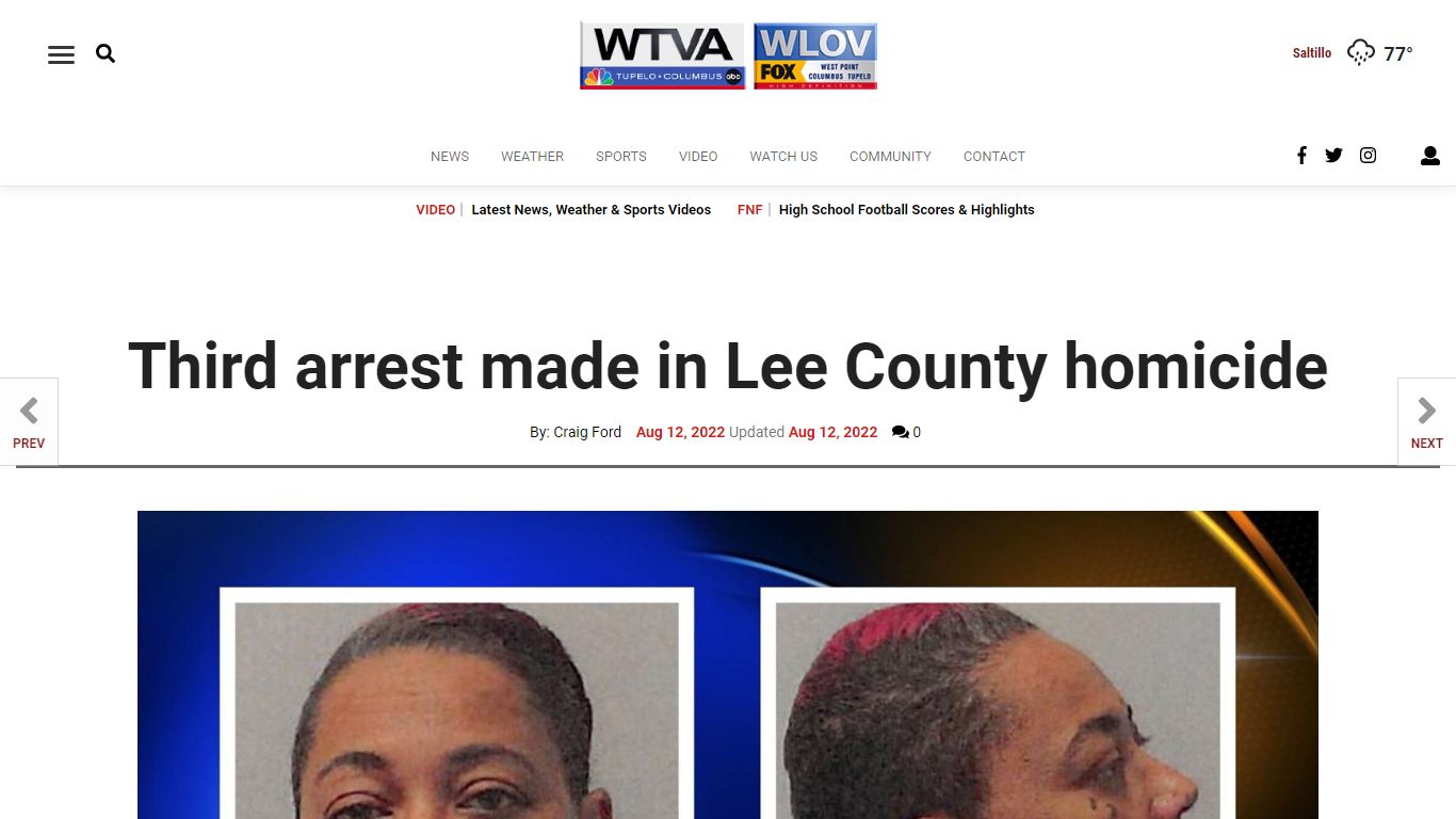 Third arrest made in Lee County homicide | News | wtva.com