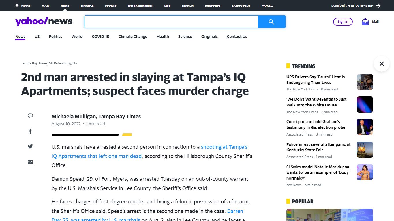 2nd man arrested in slaying at Tampa’s IQ Apartments; Demon Speed faces ...